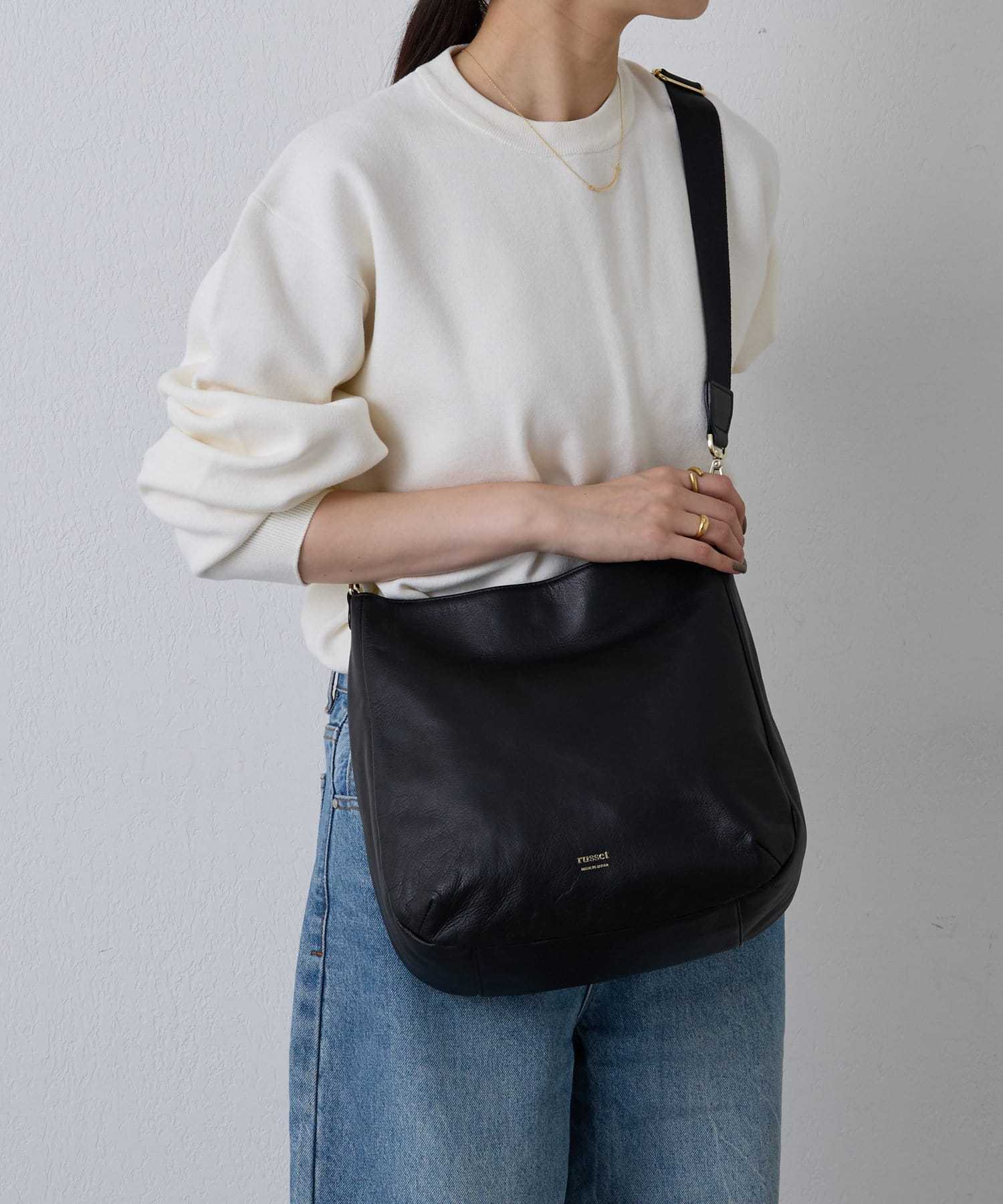 Russet [Soft leather] Large shoulder bag